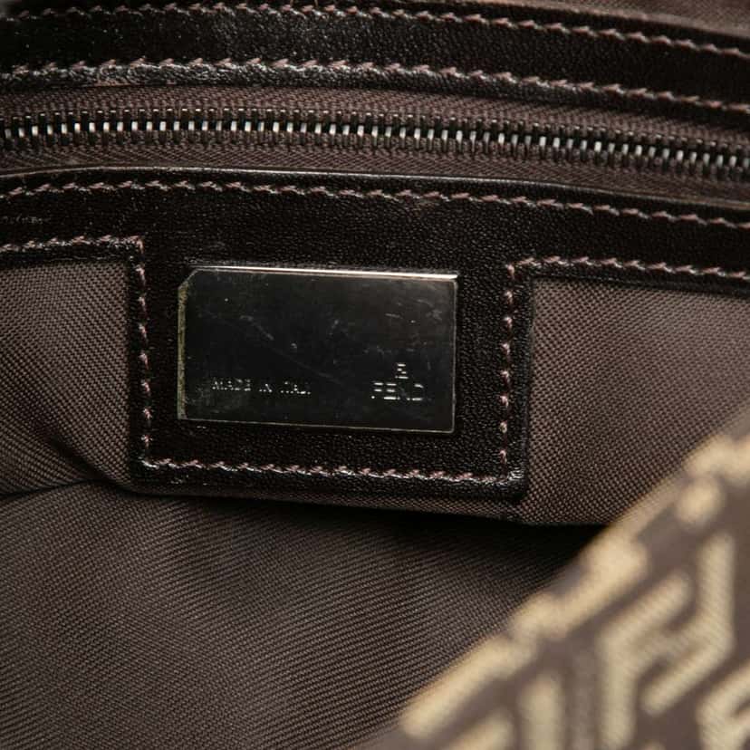 Fendi Zucchino Canvas Crossbody Brown Canvas Very good condition - Box View