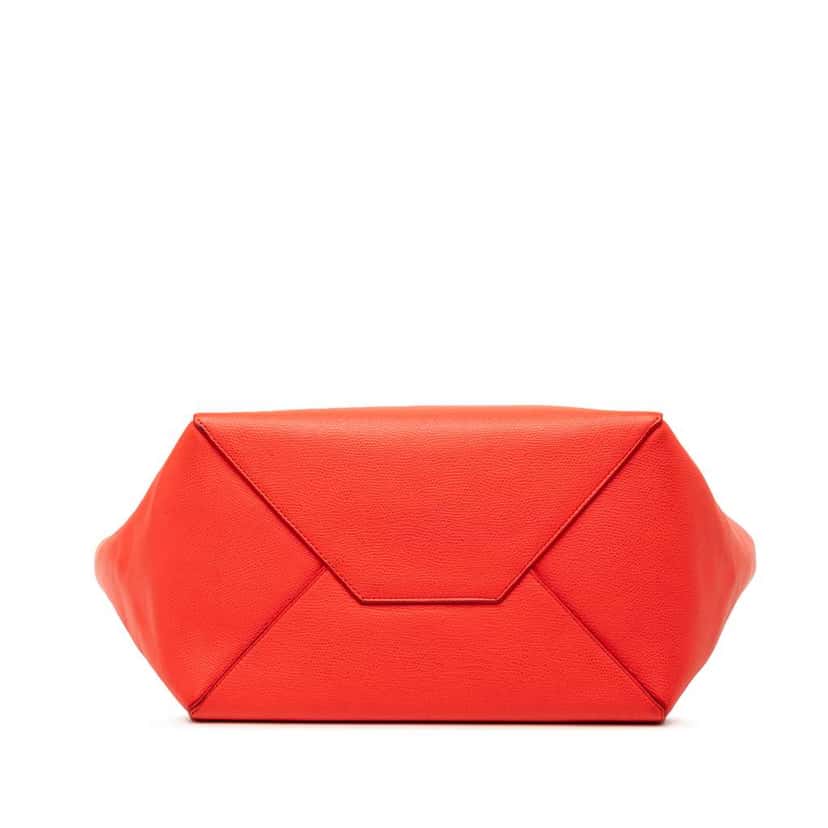 Celine Small Grained Calfskin Horizontal Phantom Cabas Tote Red Leather Very good condition - Inside View