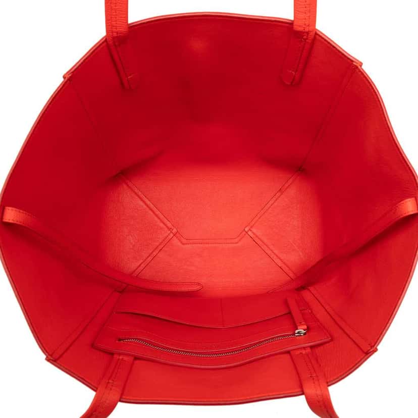 Celine Small Grained Calfskin Horizontal Phantom Cabas Tote Red Leather Very good condition - Model View