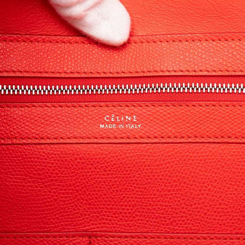 Celine Small Grained Calfskin Horizontal Phantom Cabas Tote Red Leather Very good condition - Box View