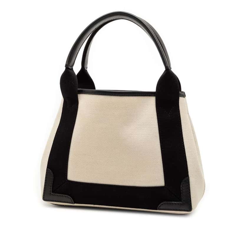 Balenciaga Canvas Navy Cabas XS White Canvas Good condition - Back View