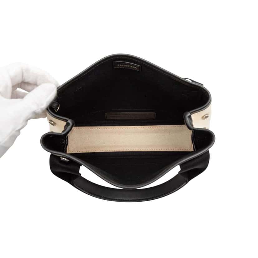 Balenciaga Canvas Navy Cabas XS White Canvas Good condition - Model View