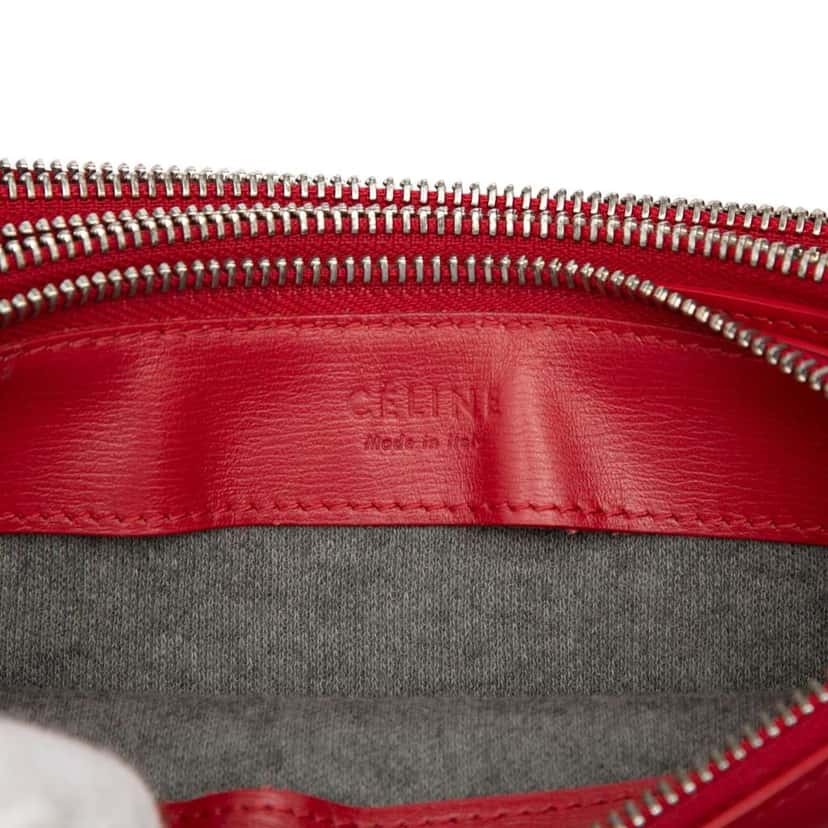Celine Small Lambskin Trio Crossbody Red Leather Good condition - Box View