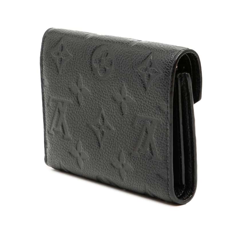 Louis Vuitton Monogram Empreinte Victorine Wallet Black Leather Good condition - Back View
