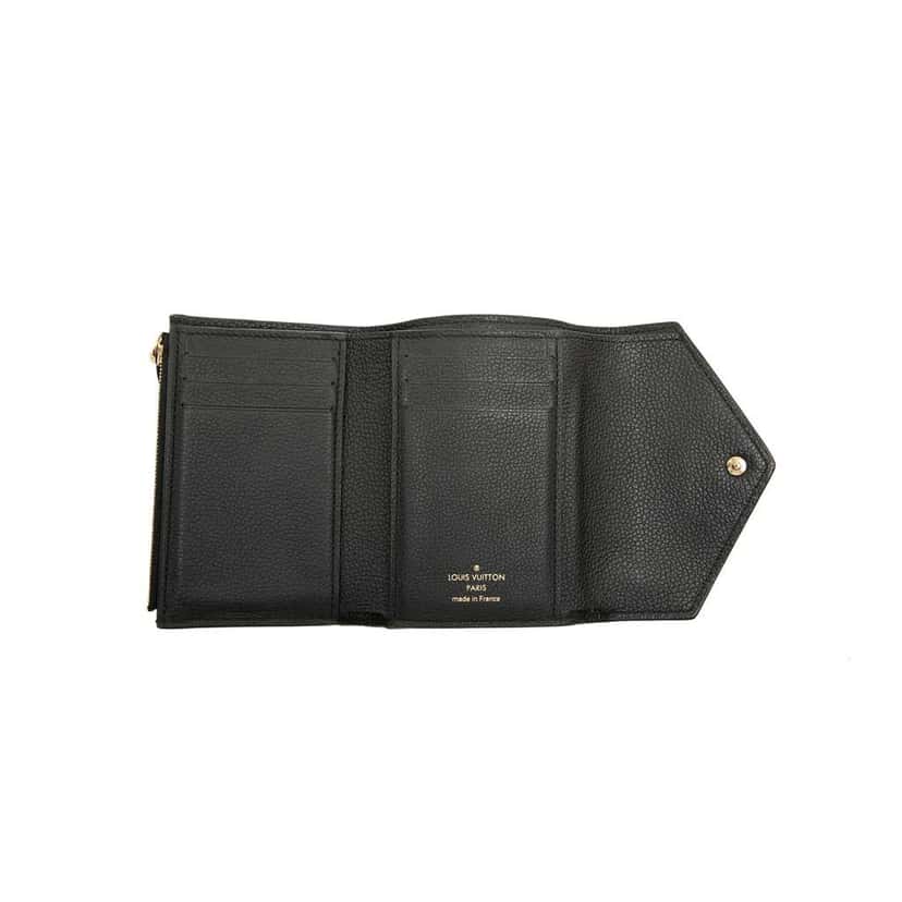 Louis Vuitton Monogram Empreinte Victorine Wallet Black Leather Good condition - Model View