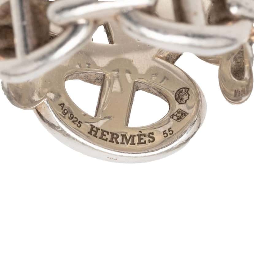 Hermès Large Sterling Silver Chaine d'Ancre Enchainee Ring Silver Silver Very good condition - Model View