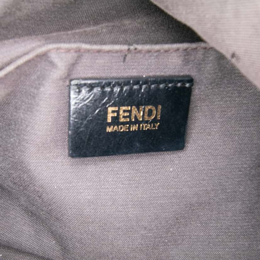 Fendi Zucchino Spalmati Boston Bag Black Canvas Good condition - Box View