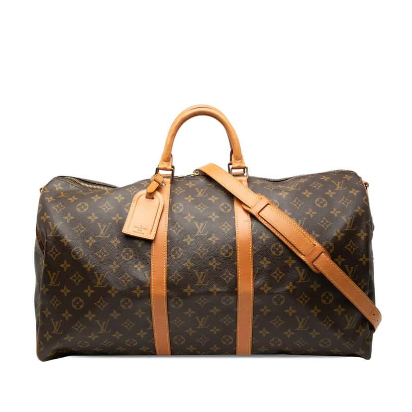 Louis Vuitton Monogram Keepall Bandouliere 55 Brown Good condition - Front View