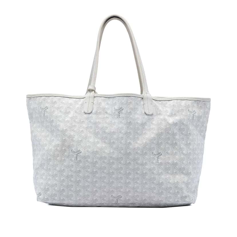 Goyard Goyardine Saint Louis PM White Canvas Good condition - Front View