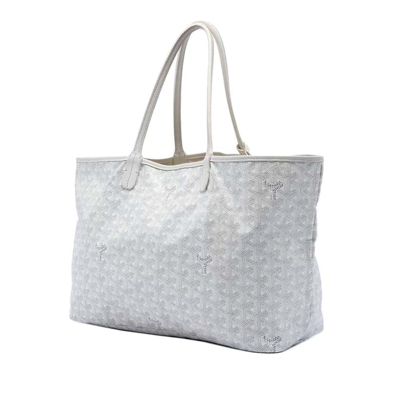 Goyard Goyardine Saint Louis PM White Canvas Good condition - Back View