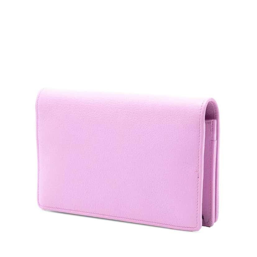 Gucci GG Marmont Embellished Leather Wallet On Chain Pink Leather Good condition - Back View