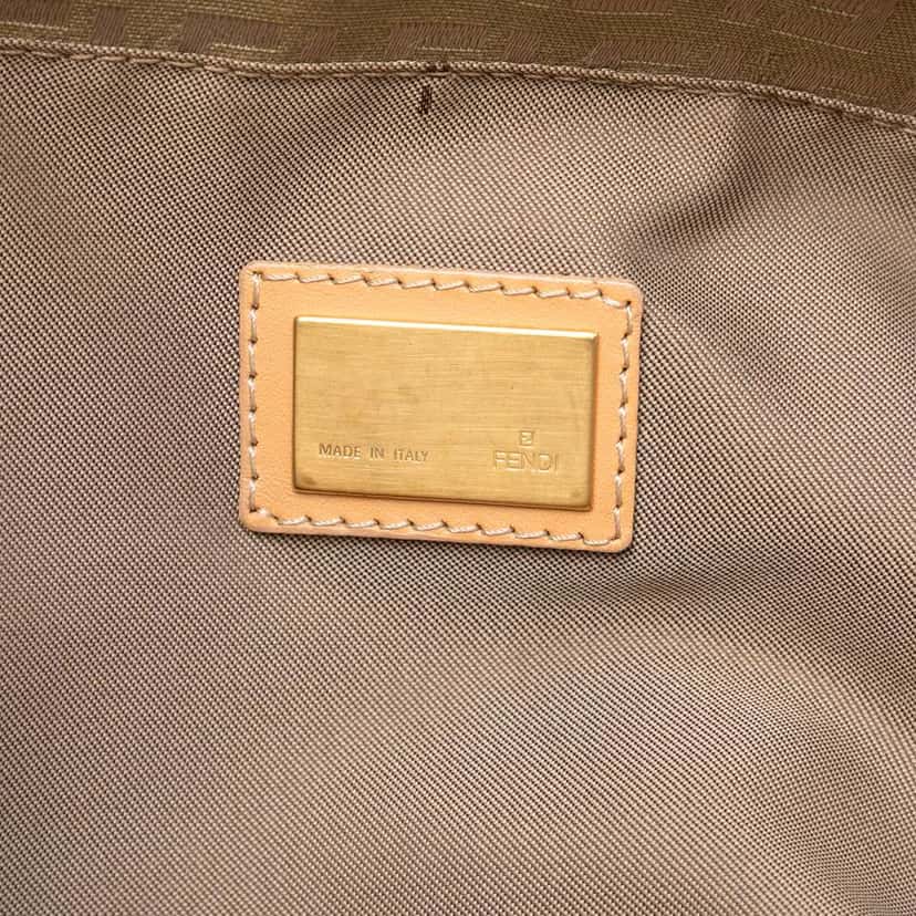 Fendi Zucchino Canvas Tote Brown Canvas Very good condition - Box View