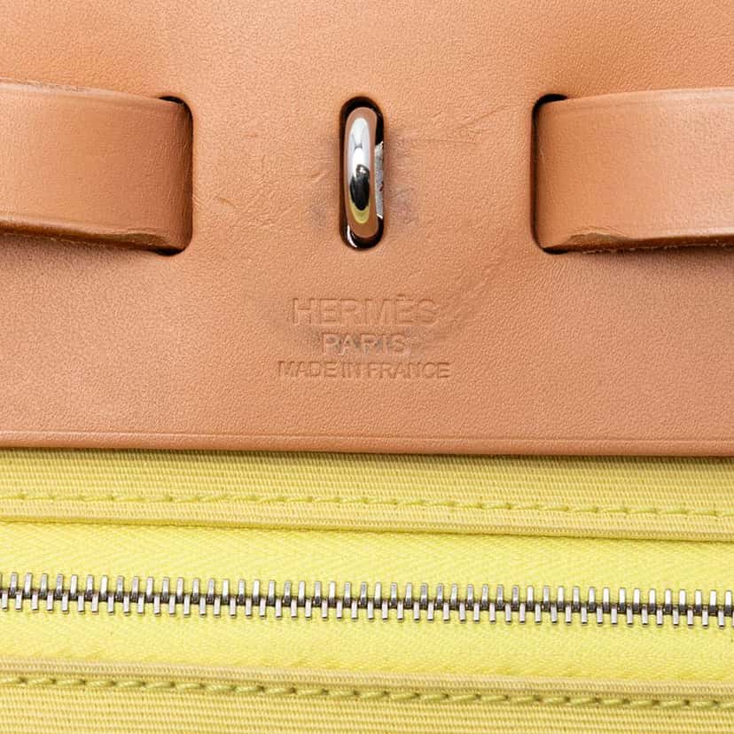 Hermès Toile Herbag Zip 31 Yellow Canvas Good condition - Box View