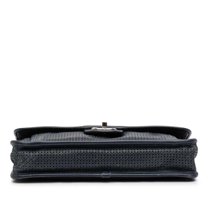 Chanel Medium Perforated Calfskin Up In The Air Flap Blue Leather Good condition - Inside View