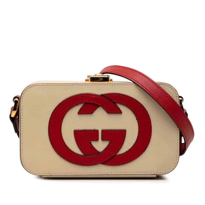 Gucci Leather Interlocking G Crossbody Brown Leather Good condition - Front View