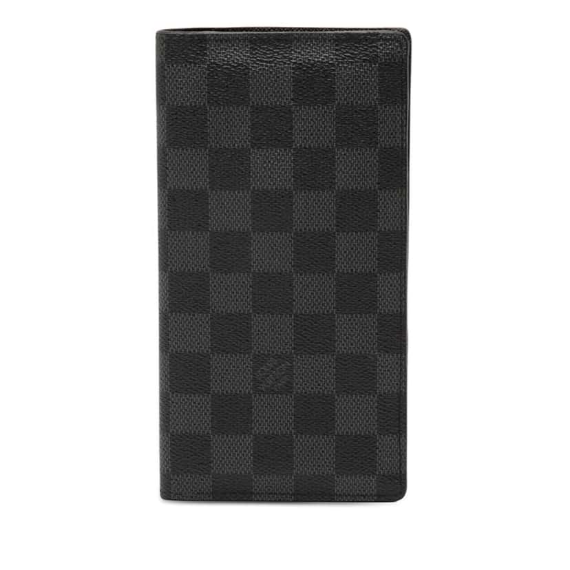 Louis Vuitton Damier Graphite Brazza Long Wallet Black Good condition - Front View