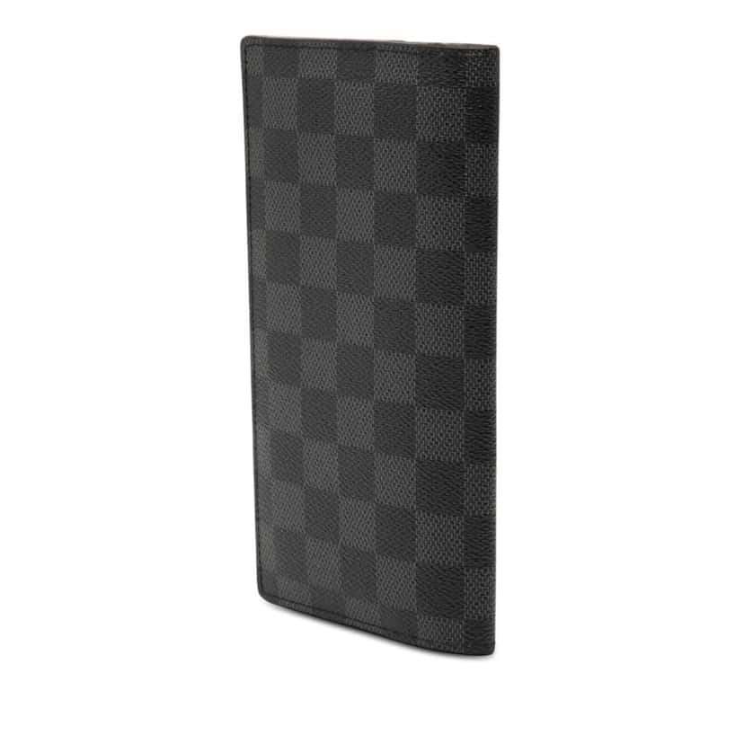 Louis Vuitton Damier Graphite Brazza Long Wallet Black Good condition - Back View
