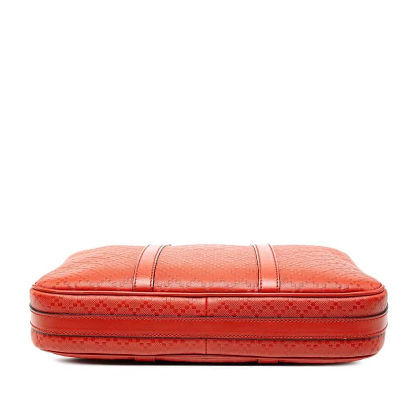 Gucci Medium Diamante Bright Leather Business Bag Red Leather Good condition - Inside View