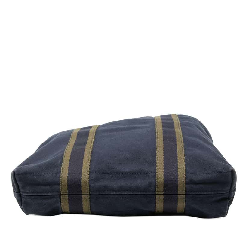 Hermès Toile Fourre Tout Cabas Blue Canvas Good condition - Inside View