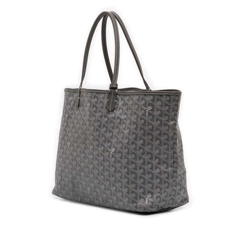 Goyard Goyardine Saint Louis PM Grey Canvas Good condition - Back View