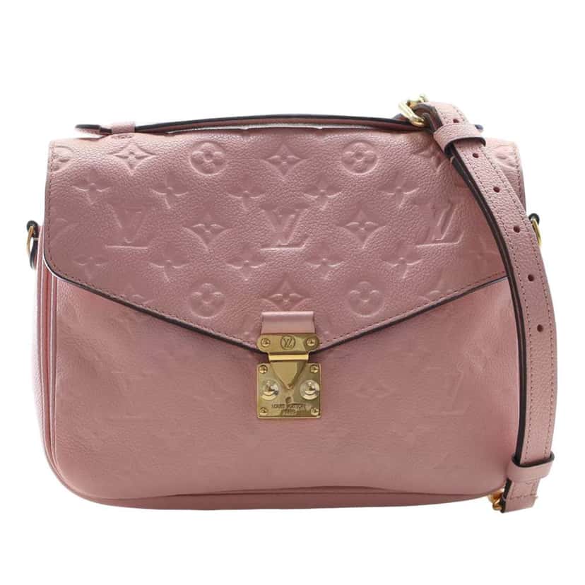 Louis Vuitton Monogram Empreinte Pochette Metis Pink Leather Good condition - Front View