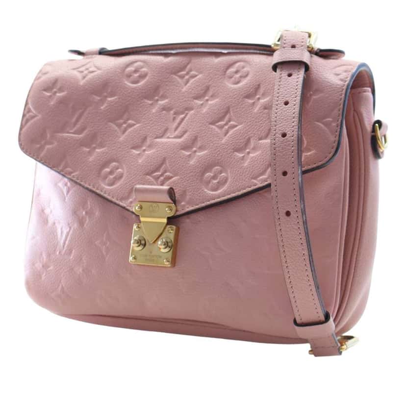 Louis Vuitton Monogram Empreinte Pochette Metis Pink Leather Good condition - Back View