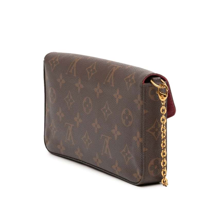 Louis Vuitton Monogram Pochette Felicie Brown Good condition - Back View