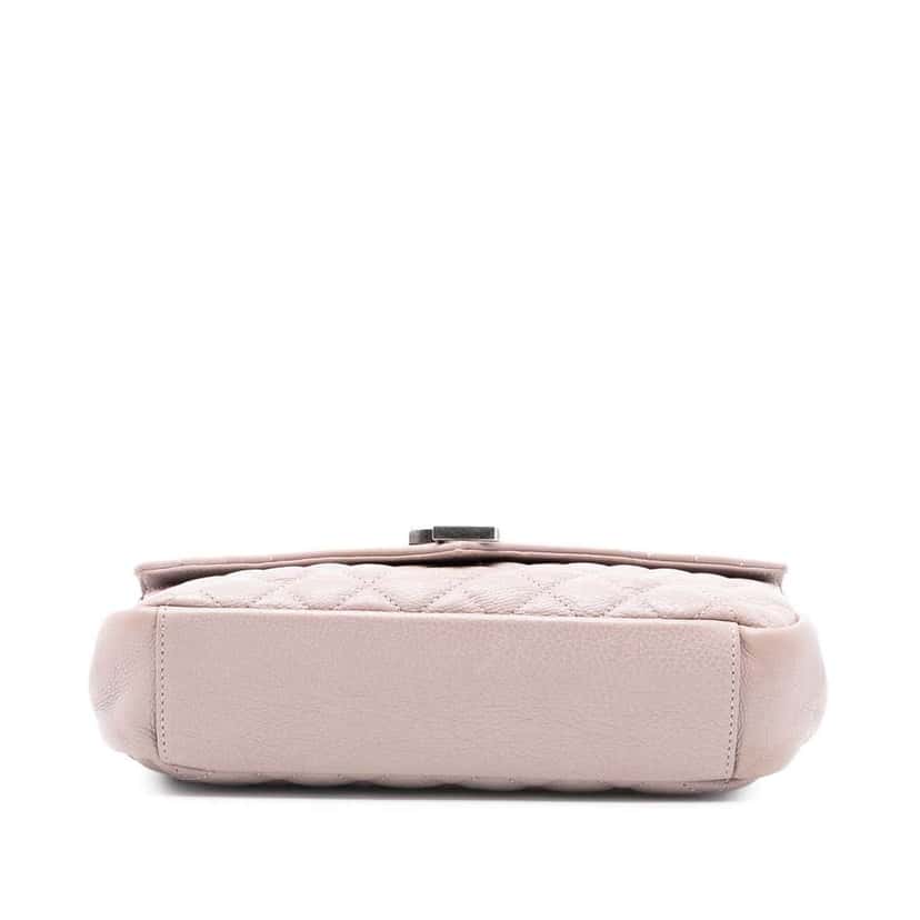 Saint Laurent Medium Sheepskin Triquilt Monogram College Bag Pink Leather Good condition - Inside View