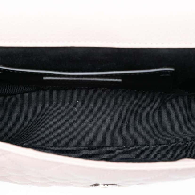 Saint Laurent Medium Sheepskin Triquilt Monogram College Bag Pink Leather Good condition - Model View