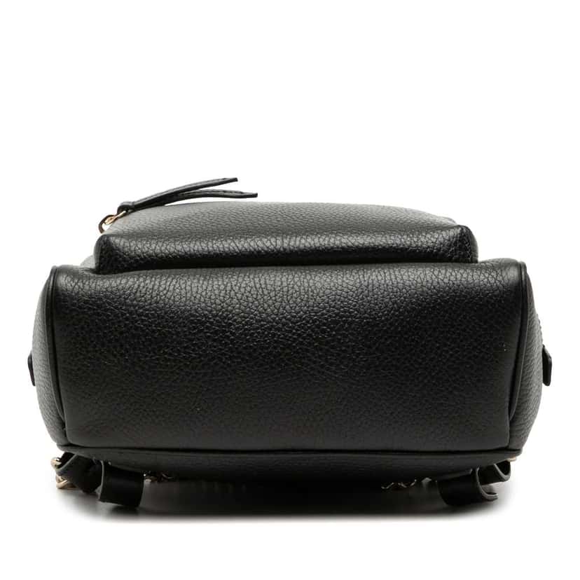 Gucci Pebbled Calfskin Soho Chain Backpack Black Leather Good condition - Inside View