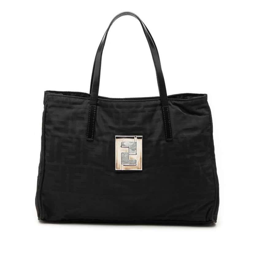 Fendi Zucca Canvas Tote Black Canvas Good condition - Front View