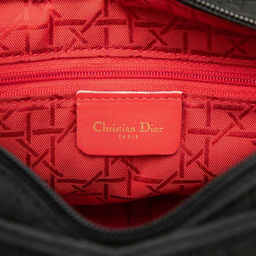 Dior Medium Nylon Cannage Lady Dior Black Good condition - Box View