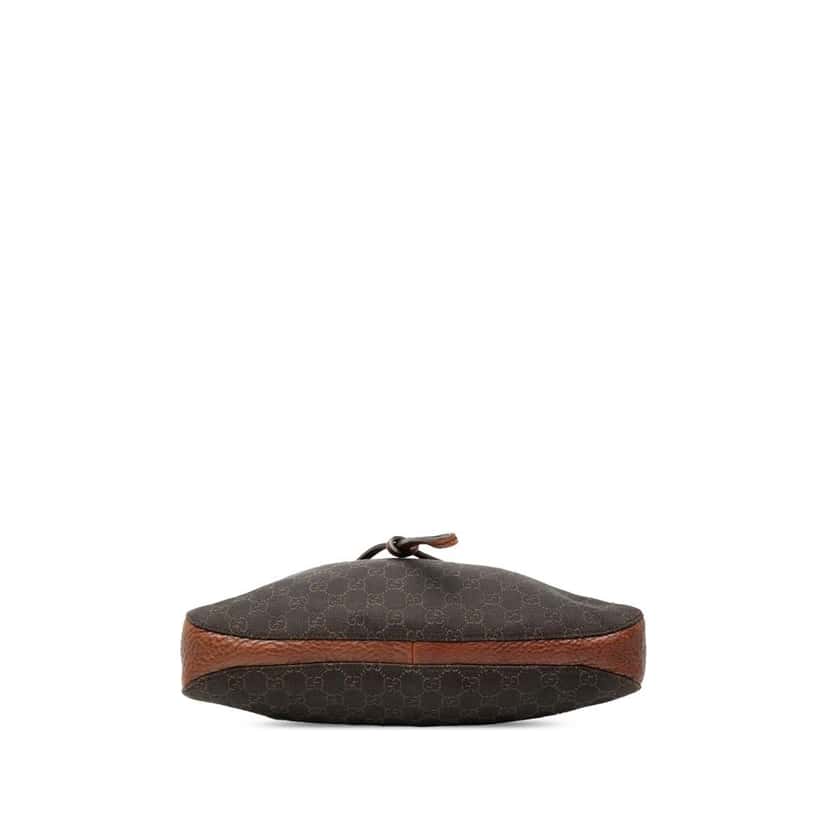 Gucci GG Denim Horsebit Shoulder Bag Brown Denim Fair condition - Inside View