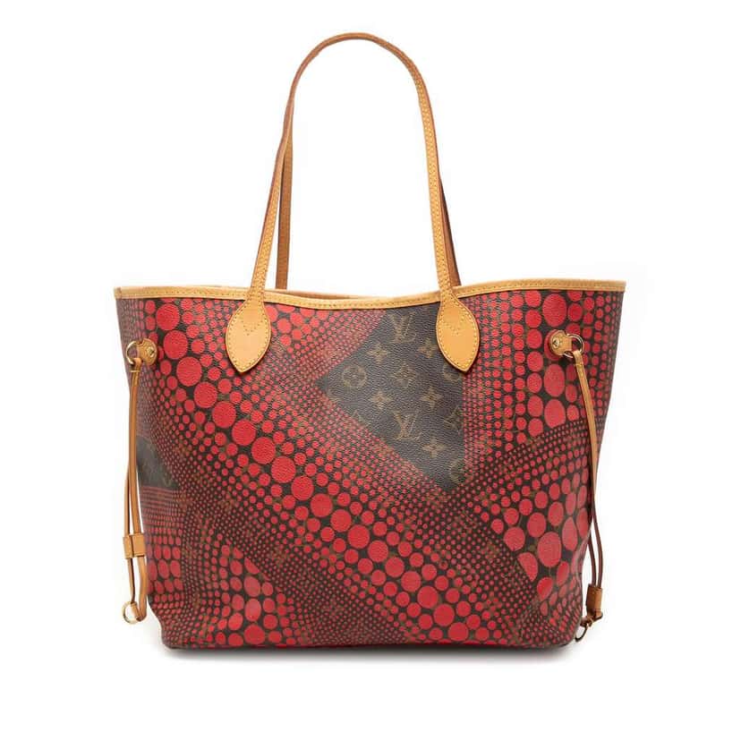 Louis Vuitton Yayoi Kusama Monogram Neverfull MM Red Good condition - Front View