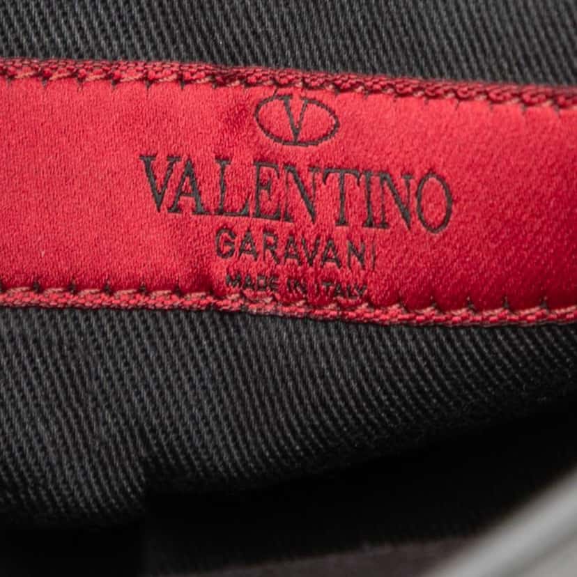 Valentino Small Leather Rockstud Flap Crossbody Black Leather Good condition - Box View