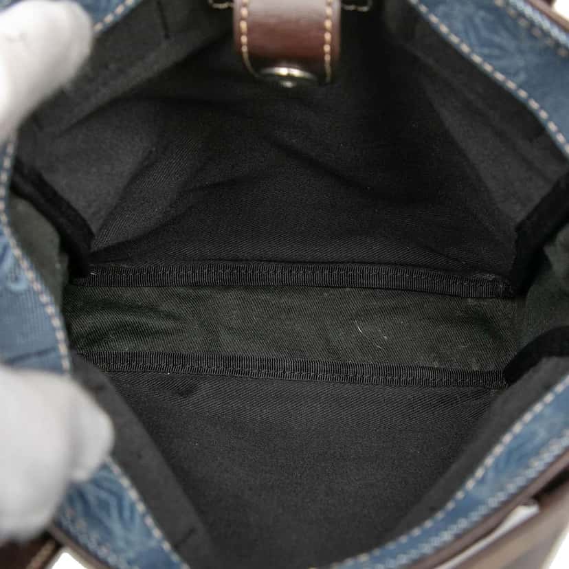 Loewe Anagram Denim Handbag Blue Denim Good condition - Model View