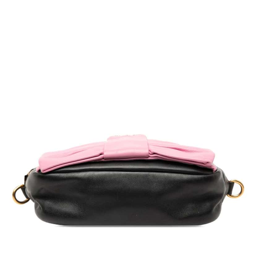 Prada Nappa Fiocco Bow Crossbody Black Leather Good condition - Inside View