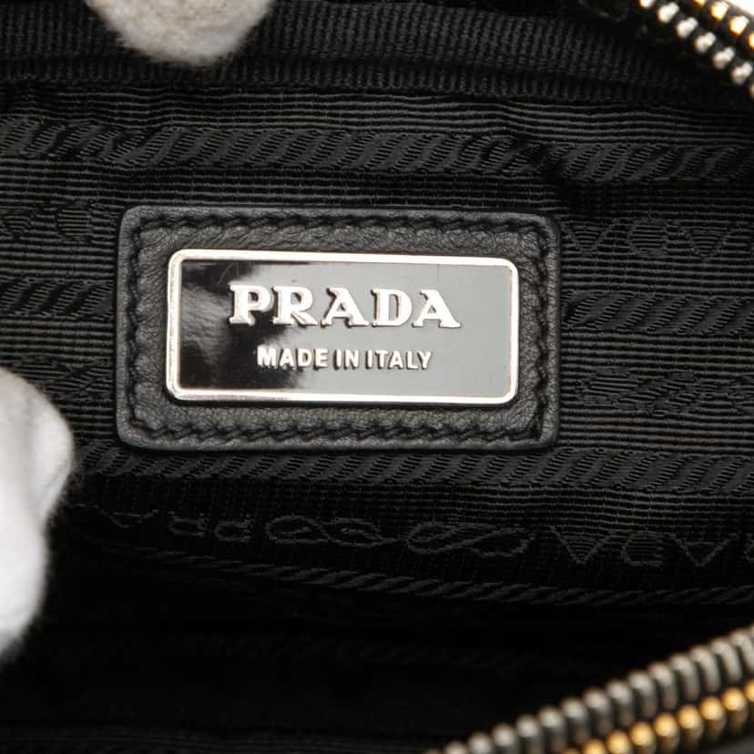 Prada Nappa Fiocco Bow Crossbody Black Leather Good condition - Box View