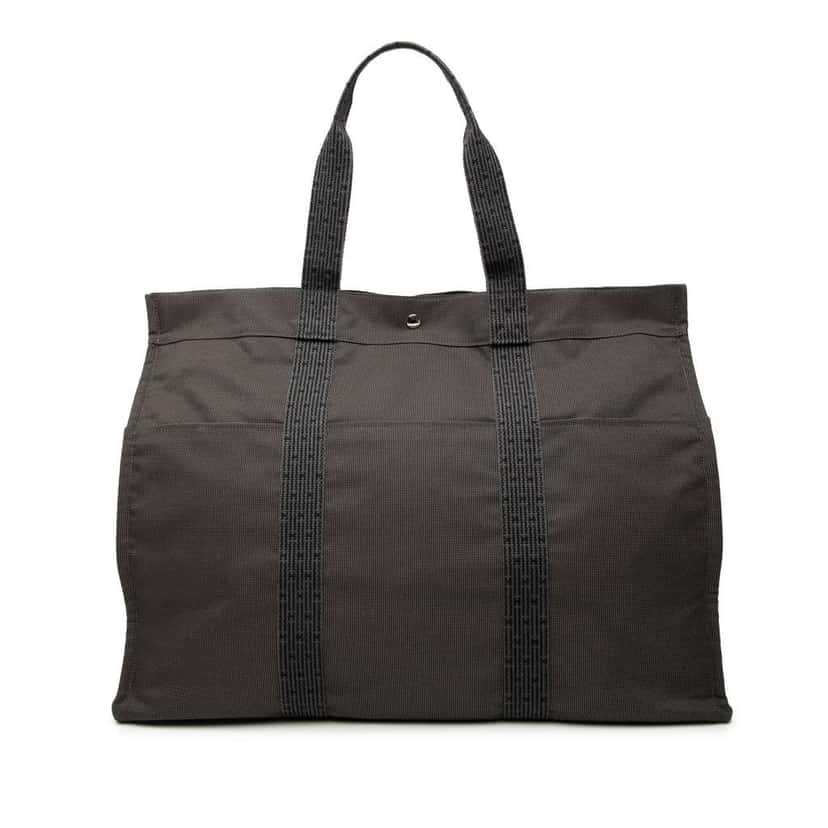 Hermès Canvas Herline TGM Grey Canvas Good condition - Front View