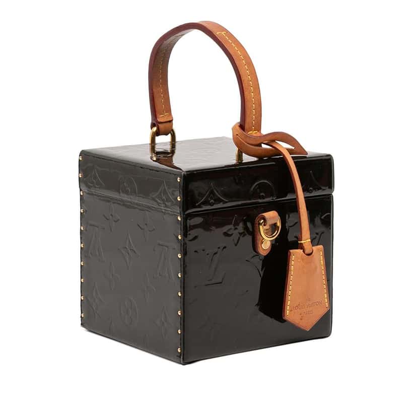 Louis Vuitton Monogram Vernis Bleecker Box Vanity Bag Black Leather Good condition - Back View