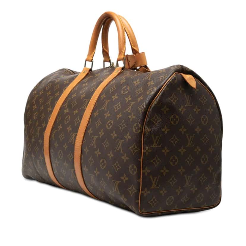Louis Vuitton Monogram Keepall 50 Brown Good condition - Back View