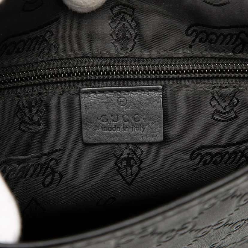 Gucci Guccissima Crossbody Black Leather Fair condition - Box View