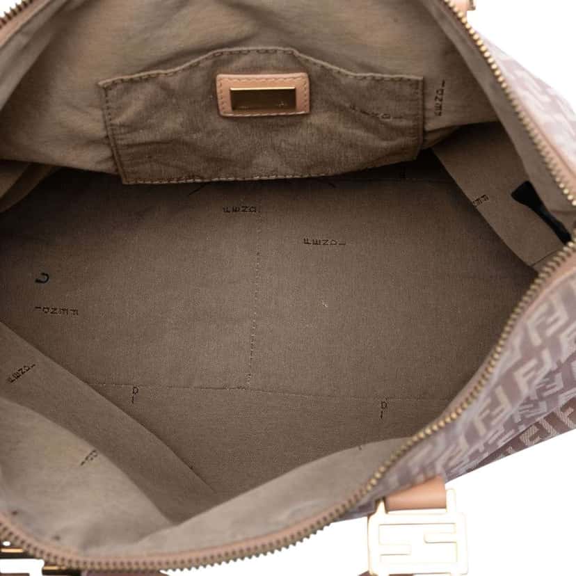 Fendi Zucchino Canvas Tote Purple Canvas Good condition - Model View