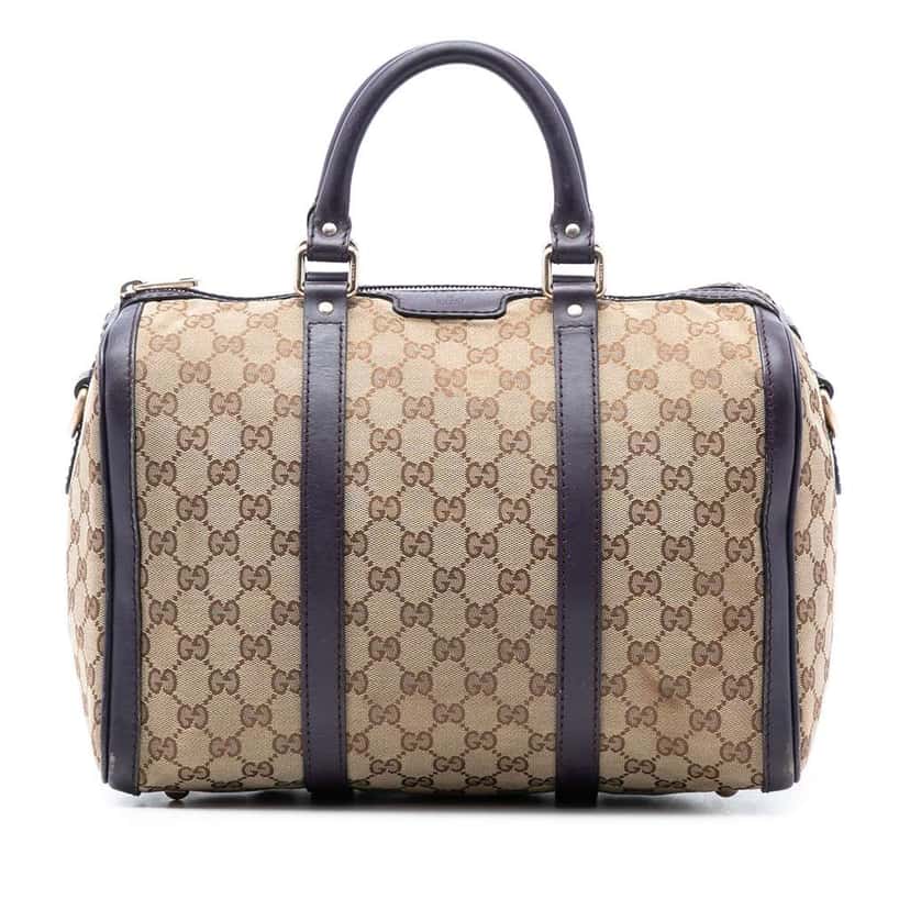 Gucci Medium GG Canvas Joy Boston Bag Brown Canvas Good condition - Front View