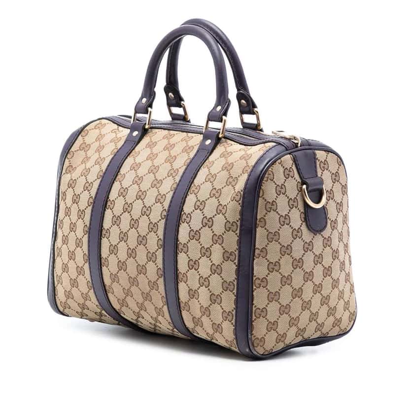 Gucci Medium GG Canvas Joy Boston Bag Brown Canvas Good condition - Back View