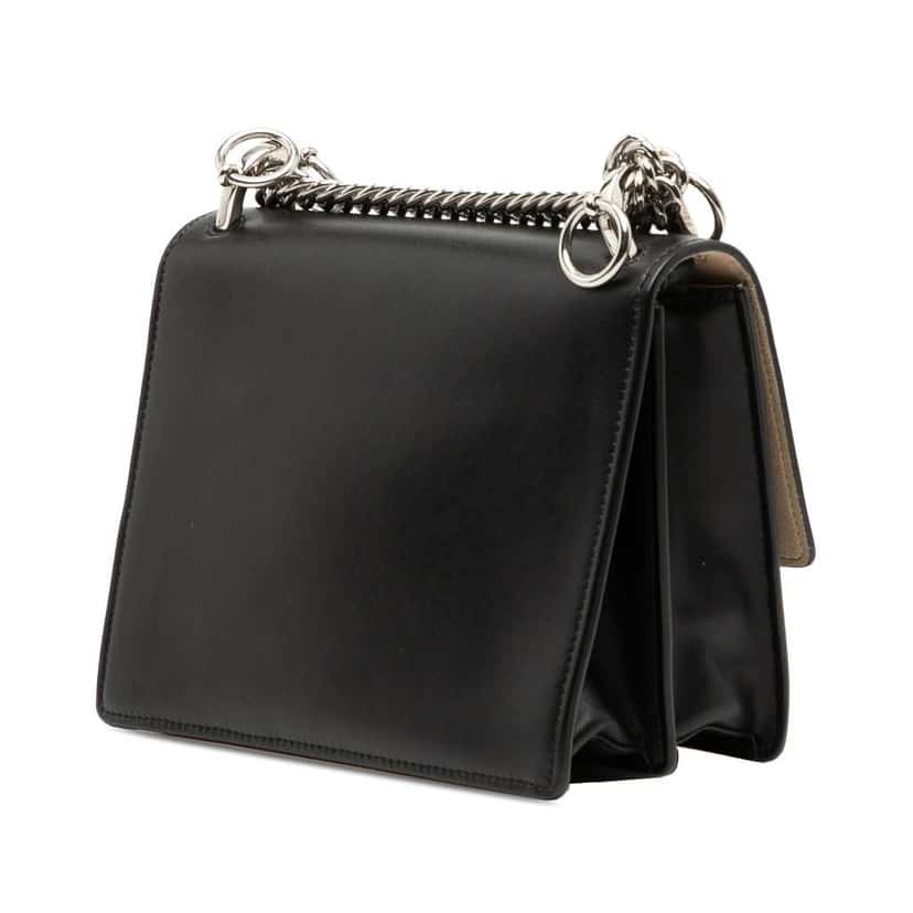 Fendi Small Leather Kan I Crossbody Black Leather Good condition - Back View