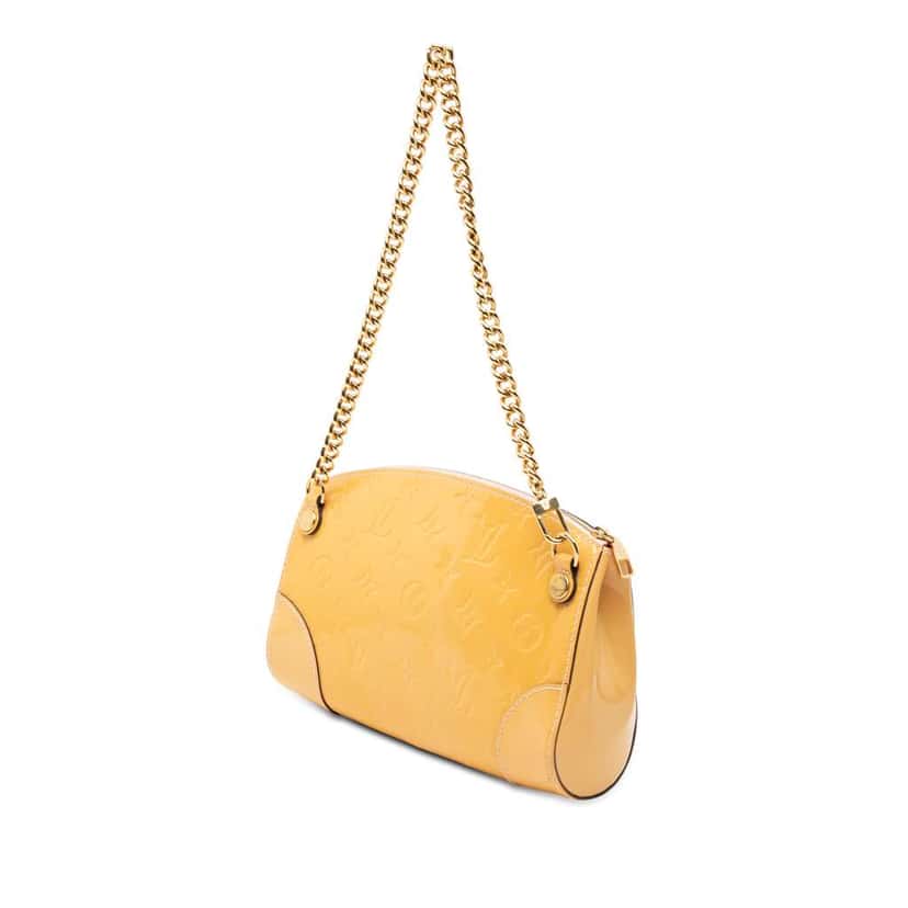 Louis Vuitton Monogram Vernis Santa Monica Yellow Leather Good condition - Back View