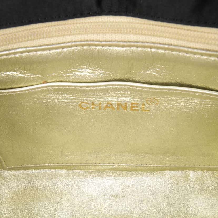Chanel Mini Square Classic Satin Single Flap Black Satin Good condition - Box View