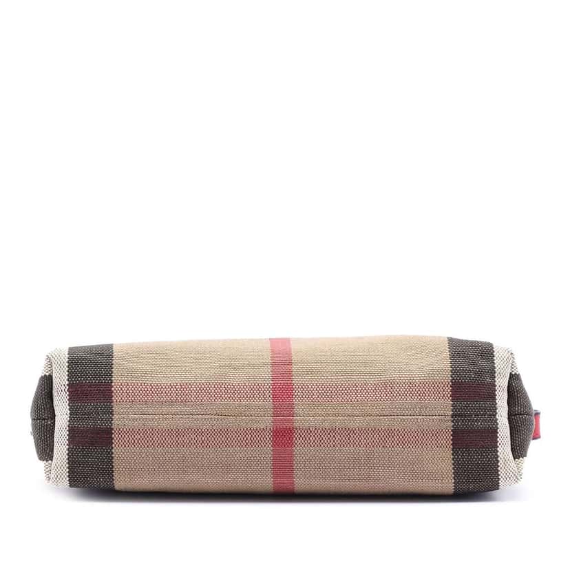 Burberry Small Mega Check Canvas Farley Crossbody Brown Canvas Good condition - Inside View