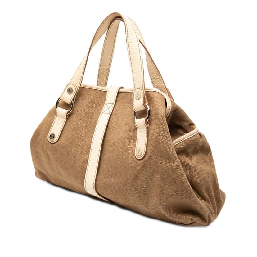 Celine Canvas Boogie Tassel Tote Brown Canvas Good condition - Back View